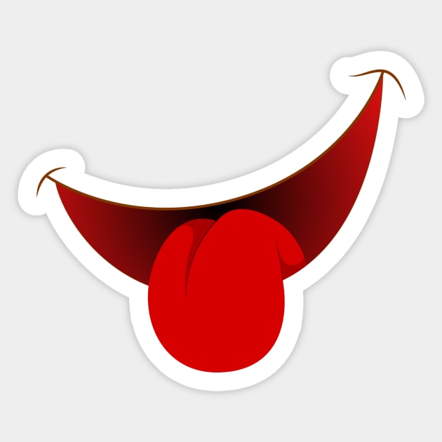 Funny tongue mask Sticker by JB's Design Store